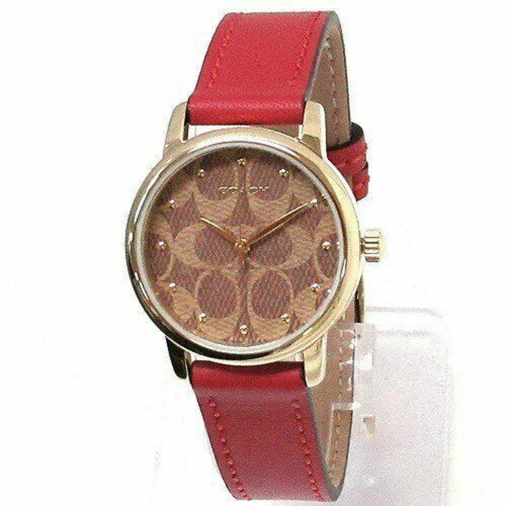 Coach Women´s Watch Quartz Ruby Leather Strap Red 14503401 $215